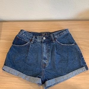 Abercrombie & Fitch Annie High Rise Denim Shorts